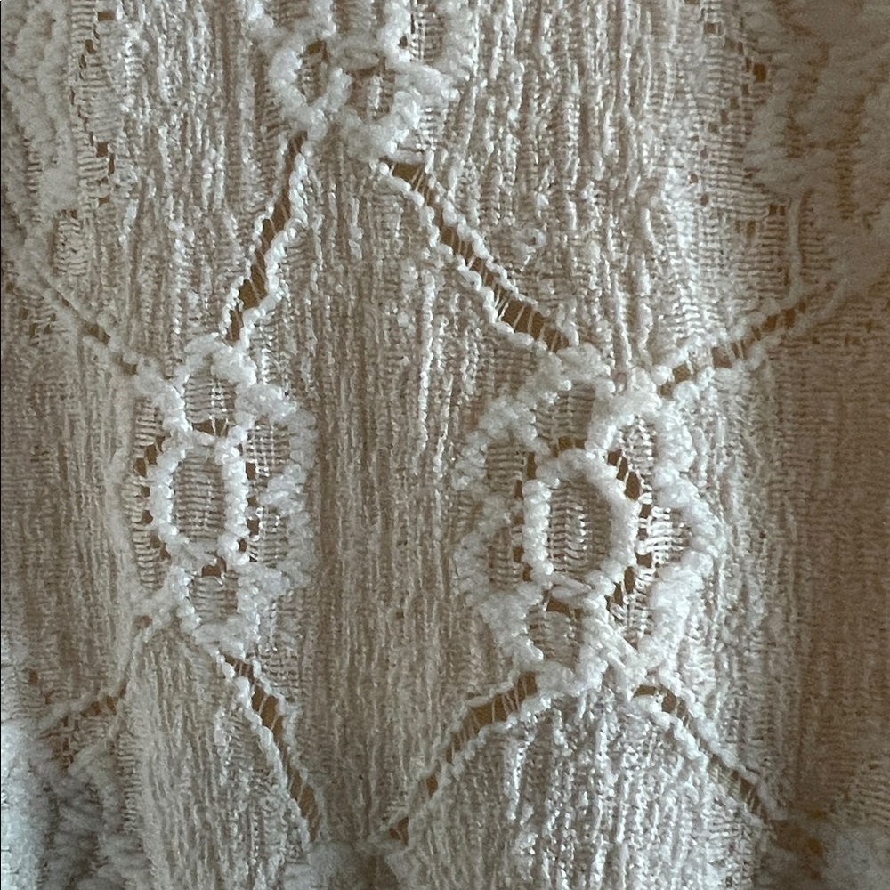 SHEIN White and Sage Green Lace Trim Romper - Picture 6 of 12
